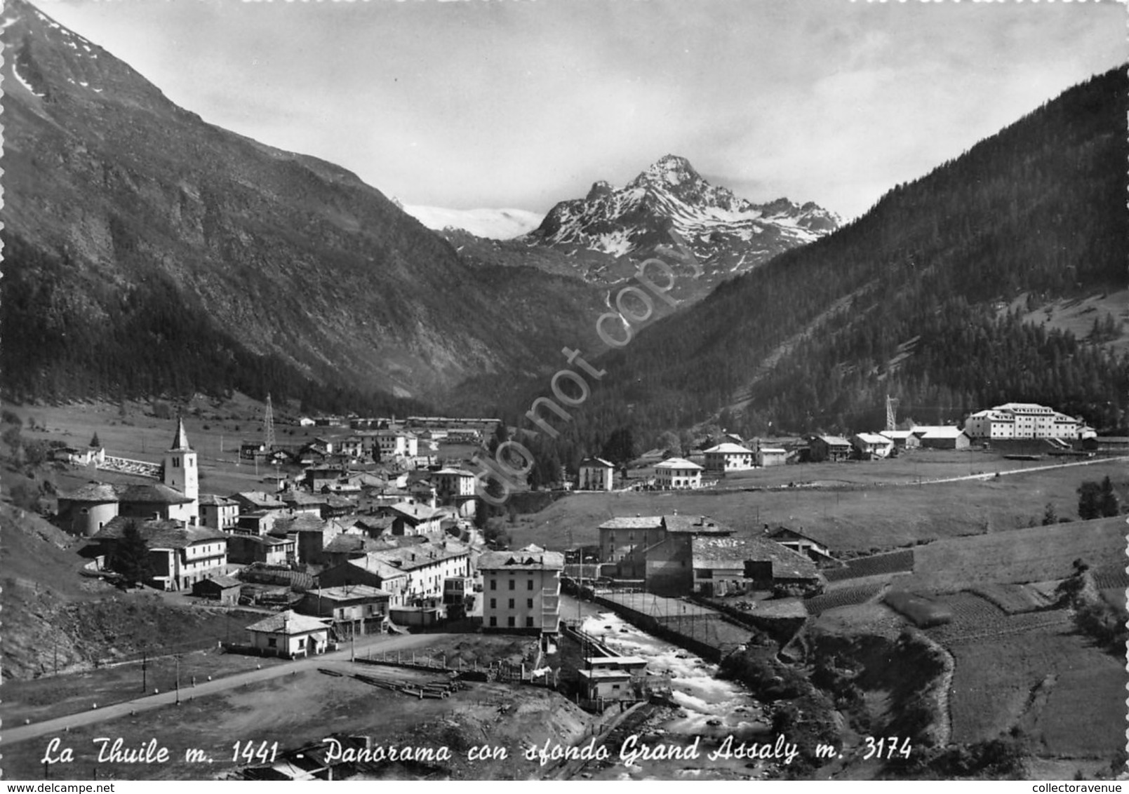 Cartolina La Thuile Panorama Con Grand Assaly (Aosta) - Altri & Non Classificati