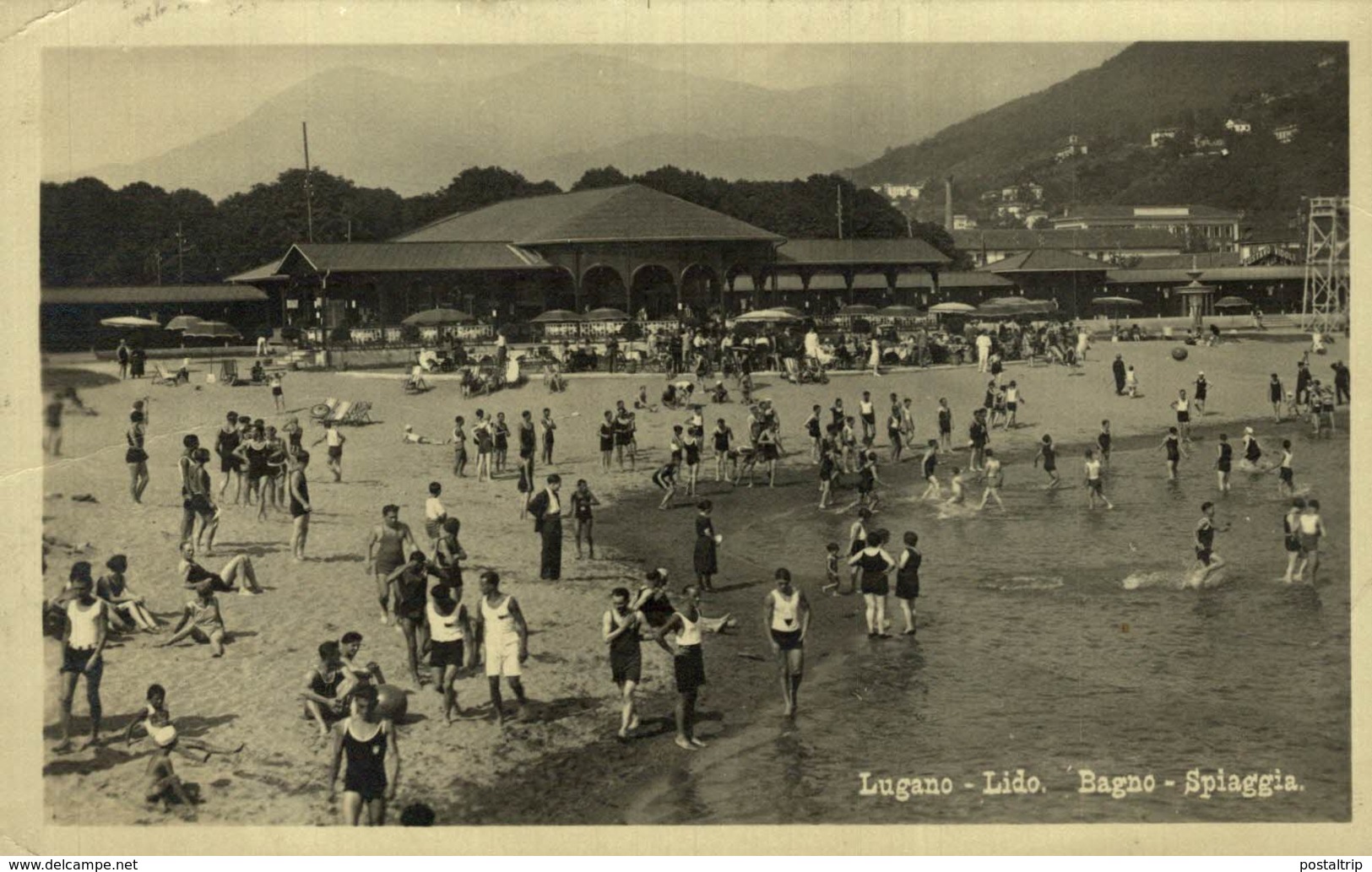 LUGANO - LIDO  BAGNO - SPIAGGIA  Suiza Switzerland Suisse Schweiz - Agno