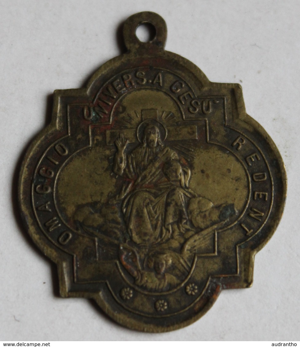 Ancienne Médaille Religieuse Pape Leone XIII Giubileo Secolare Anno Santo Roma 1900 Léon 13 - Religion & Esotérisme