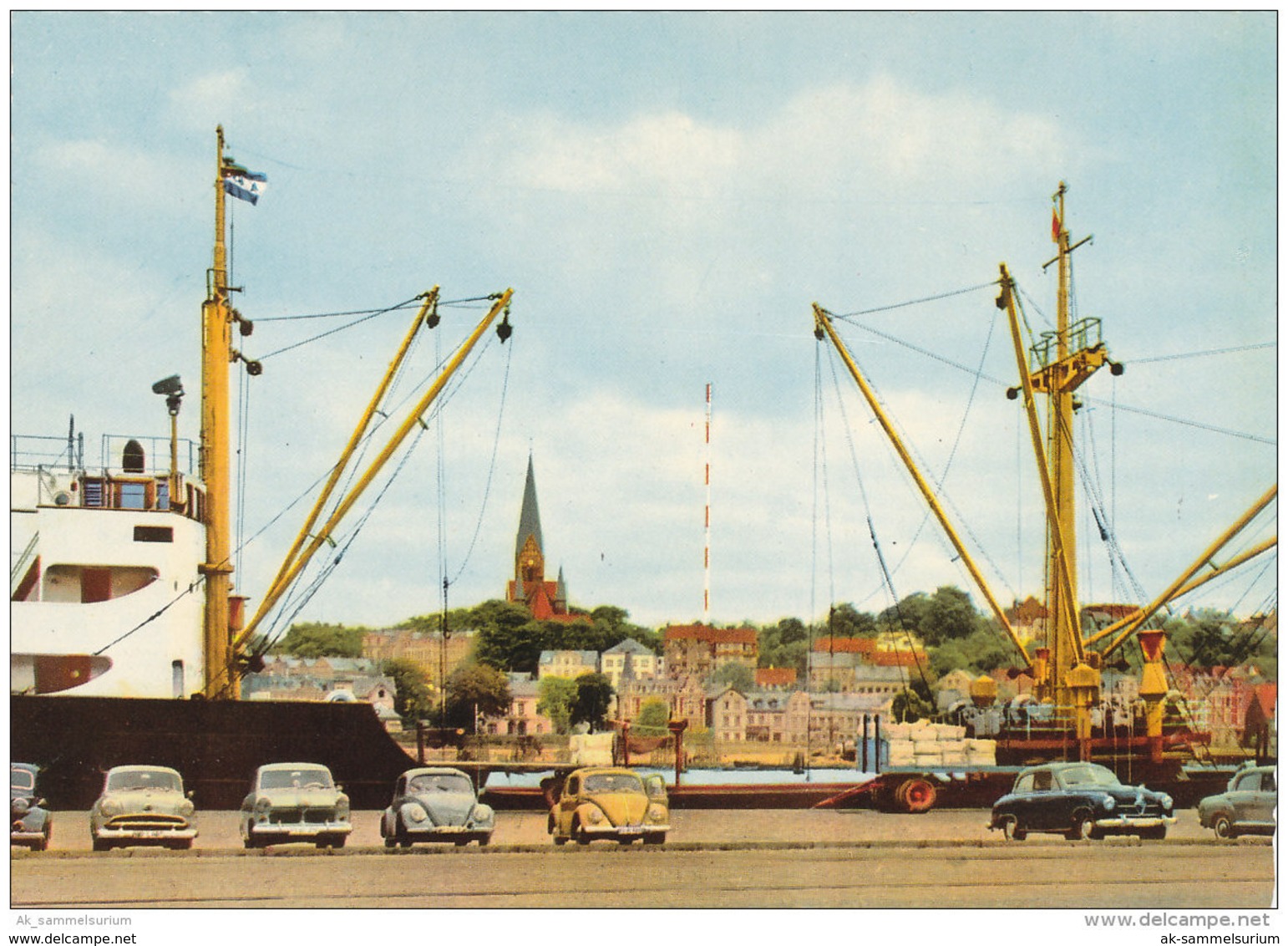 Flensburg / Hafen / Auto / Schiffe (D-A129) - Flensburg