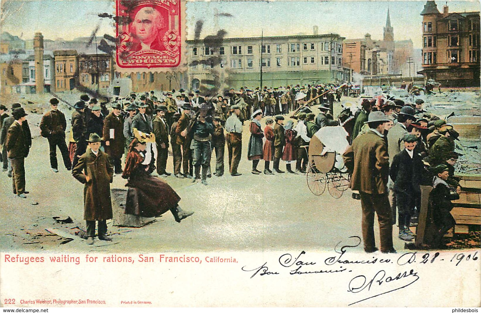 ETATS UNIS. SAN FRANCISCO   Refugees Waiting For Rations - San Francisco