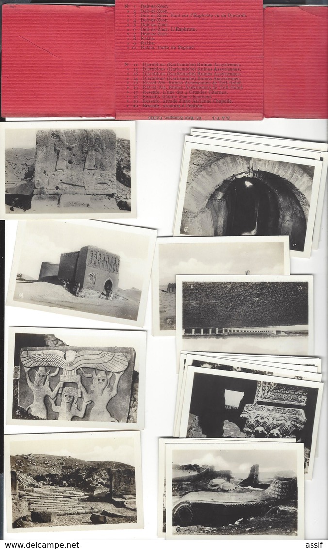 SYRIE 5 Pochettes De 20 Photographies Alep Palmyra Baalbeck  Château Des Croisés  Deir Ez Zoor Rakka  Djerablous ..... - Places