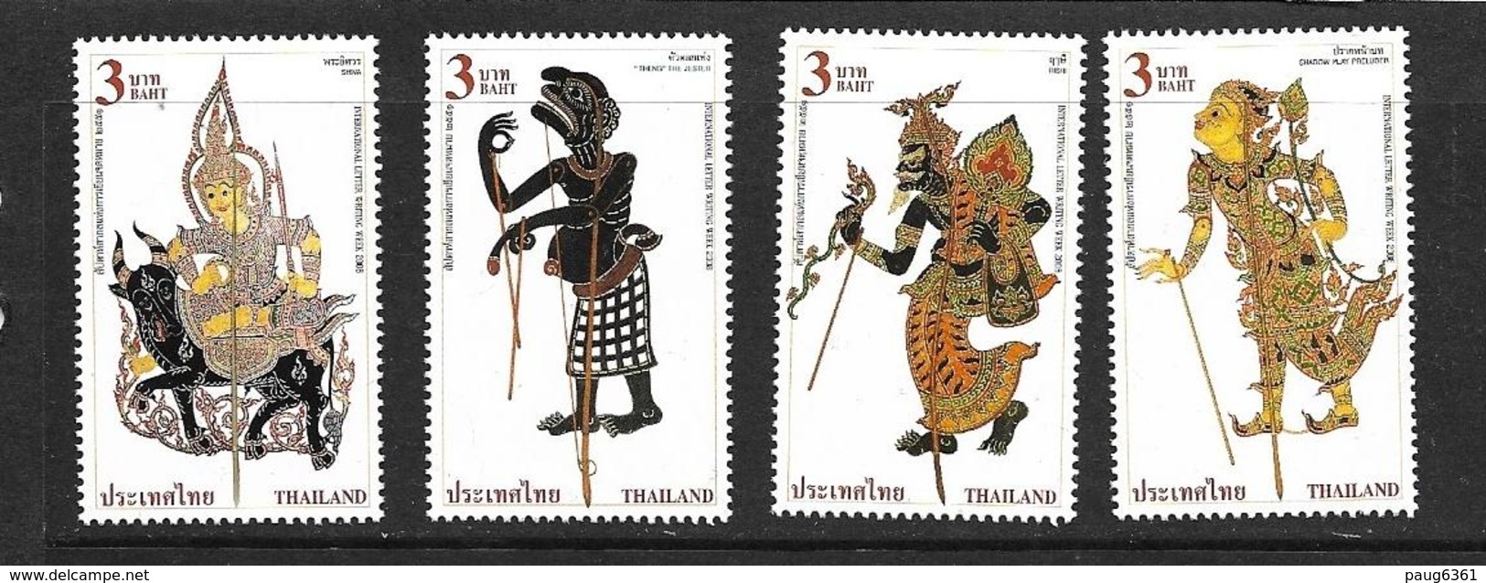 THAILANDE 2008 SEMAINE DE LA LETTRE-MARIONETTES YVERT N°2530/33 NEUF MNH** - Thaïlande