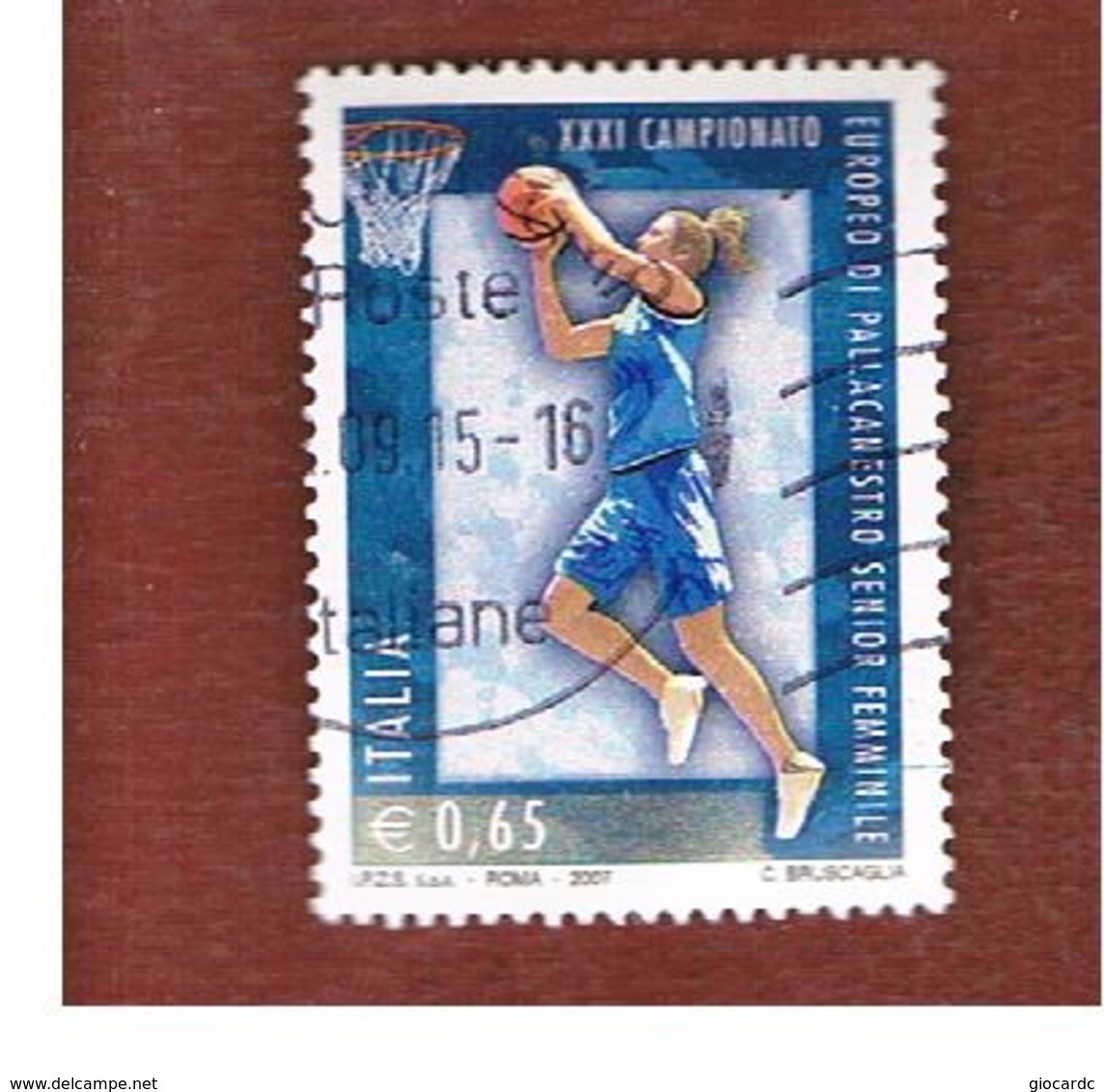 ITALIA REPUBBLICA  -  2007 PALLACANESTRO FEMMINILE   - USATO ° - 2001-10: Usati