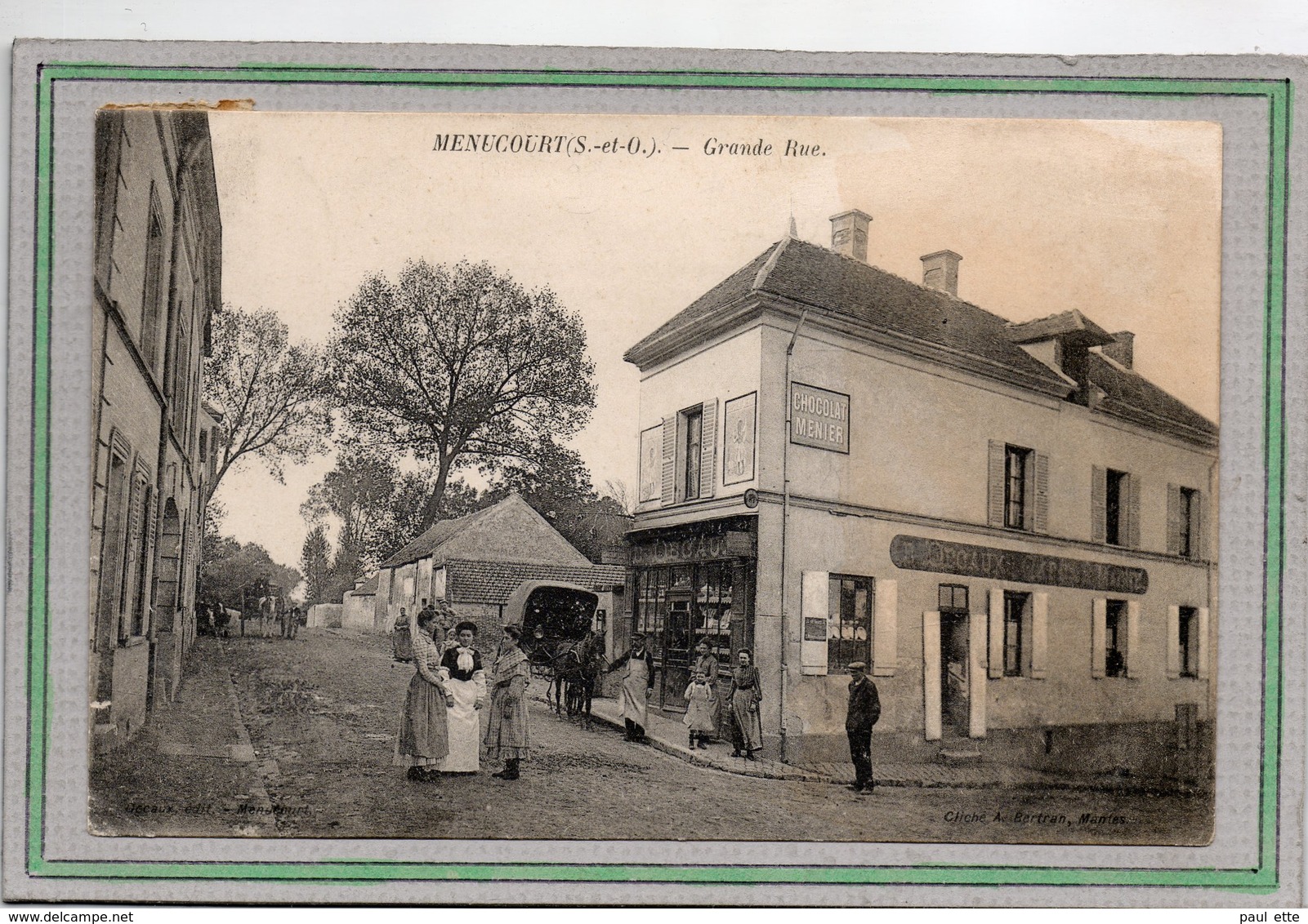 CPA - MENUCOURT (95) - Aspect Du Café-Epicerie De La Grande-Rue En 1905 - Menucourt