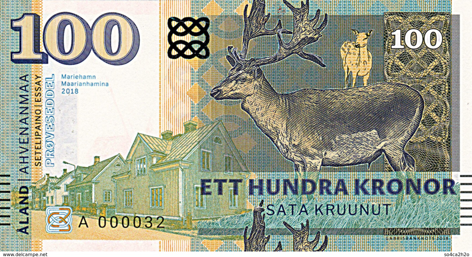 ALAND Islands   100 Kronor 2018 Spécimen Essai - Fictifs & Spécimens