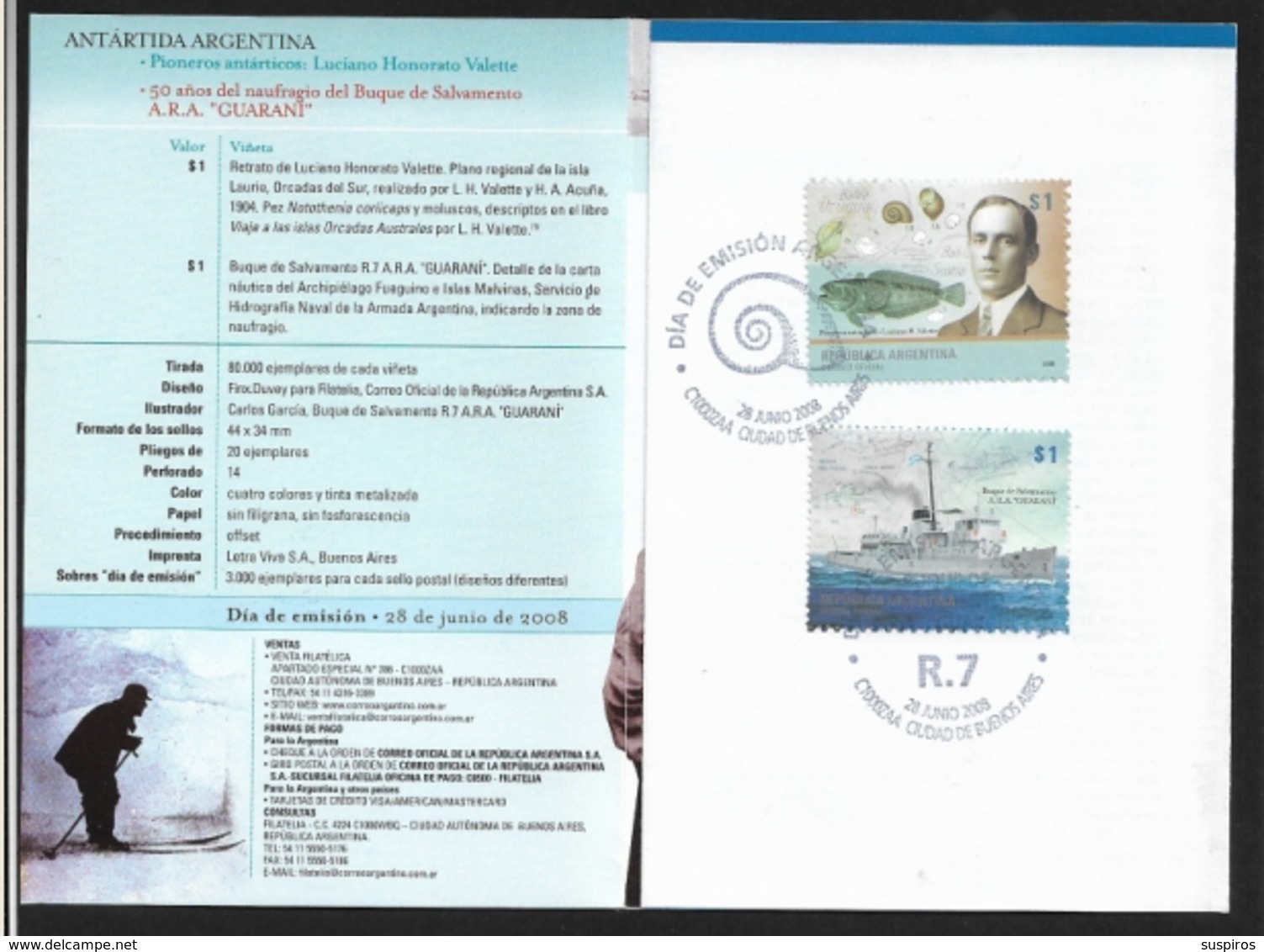 ARGENTINA 2008 Antarctic Pioneers  ** BOOKLET - Hojas Bloque