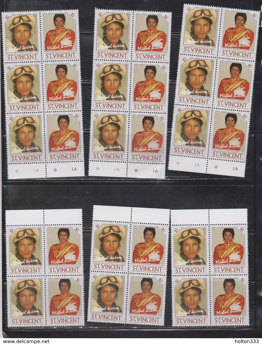 St Vincent Wholesale Lot Of MNH Michael Jackson Stamps Catalogue Value $105 + - St.Vincent (1979-...)