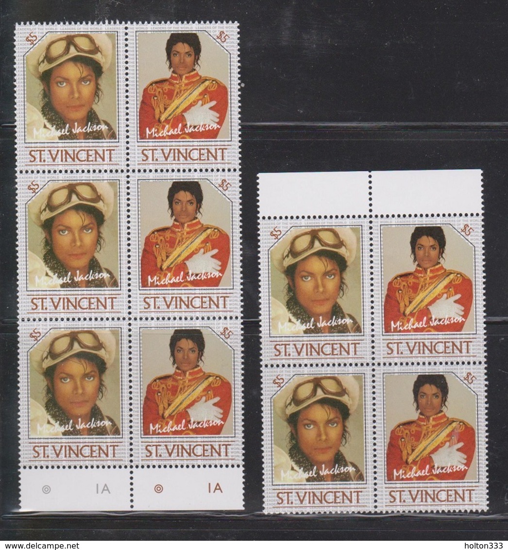 St Vincent Wholesale Lot Of MNH Michael Jackson Stamps Catalogue Value $105 + - St.Vincent (1979-...)