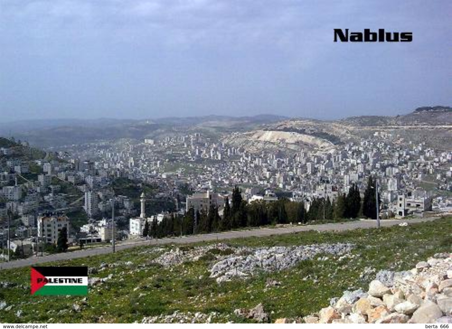 Palestine Nablus Overview New Postcard Palästina AK - Palestine