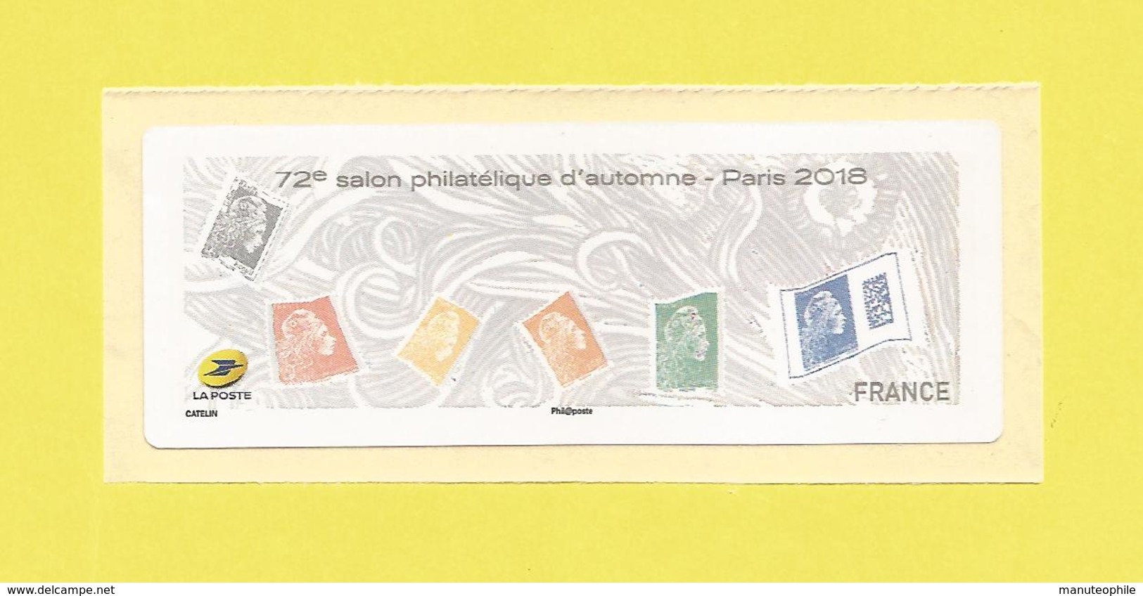 2018 LISA ATM 72 éme Salon Philatélique D'Automne - 2010-... Illustrated Franking Labels