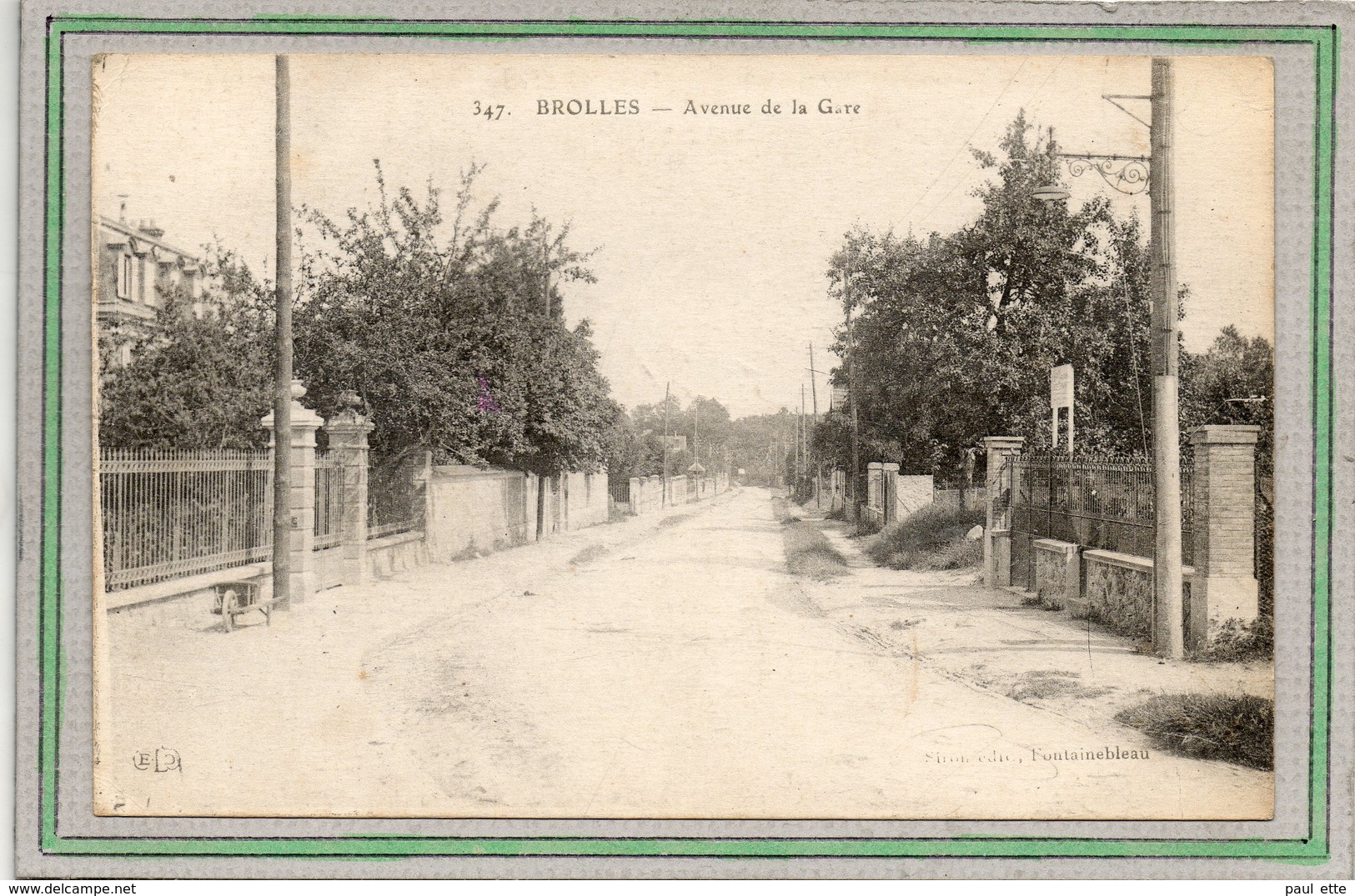 CPA - BROLLES (77) - Aspect De L'avenue De La Gare En 1916 - Autres & Non Classés