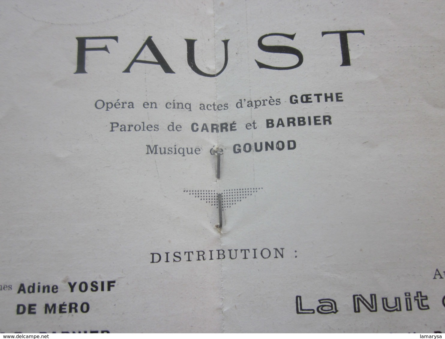 WW2 1943/44 PROGRAMME OPÉRA DE LYON-FAUST-LA NUIT DE WALPURGIS-VARIÉTÉS CHORÉGRAPHIQUE-PUBS-SPECTACLES PENDANT LA GUERRE - Programmes