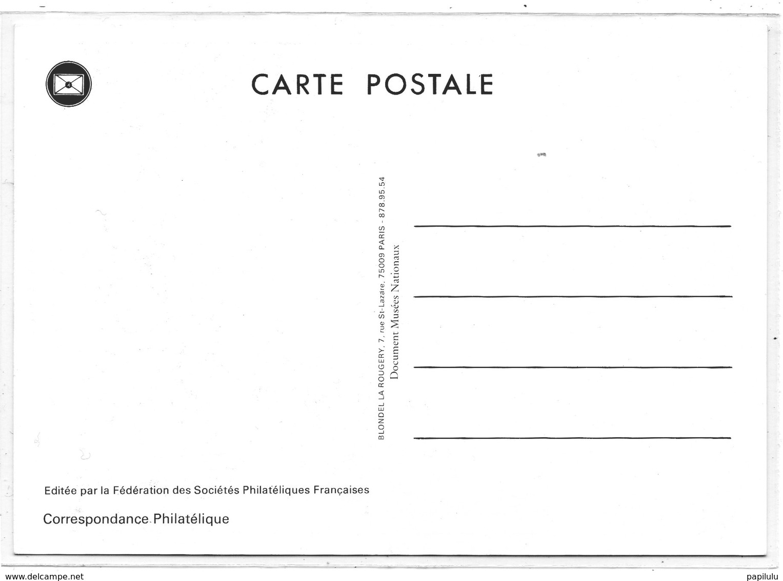 POSTE & FACTEURS 15 : Journée Du Timbre 1983 ; Rembrand Homme Dictant Une Lettre ( Musée Du Louvre ) - Poste & Facteurs