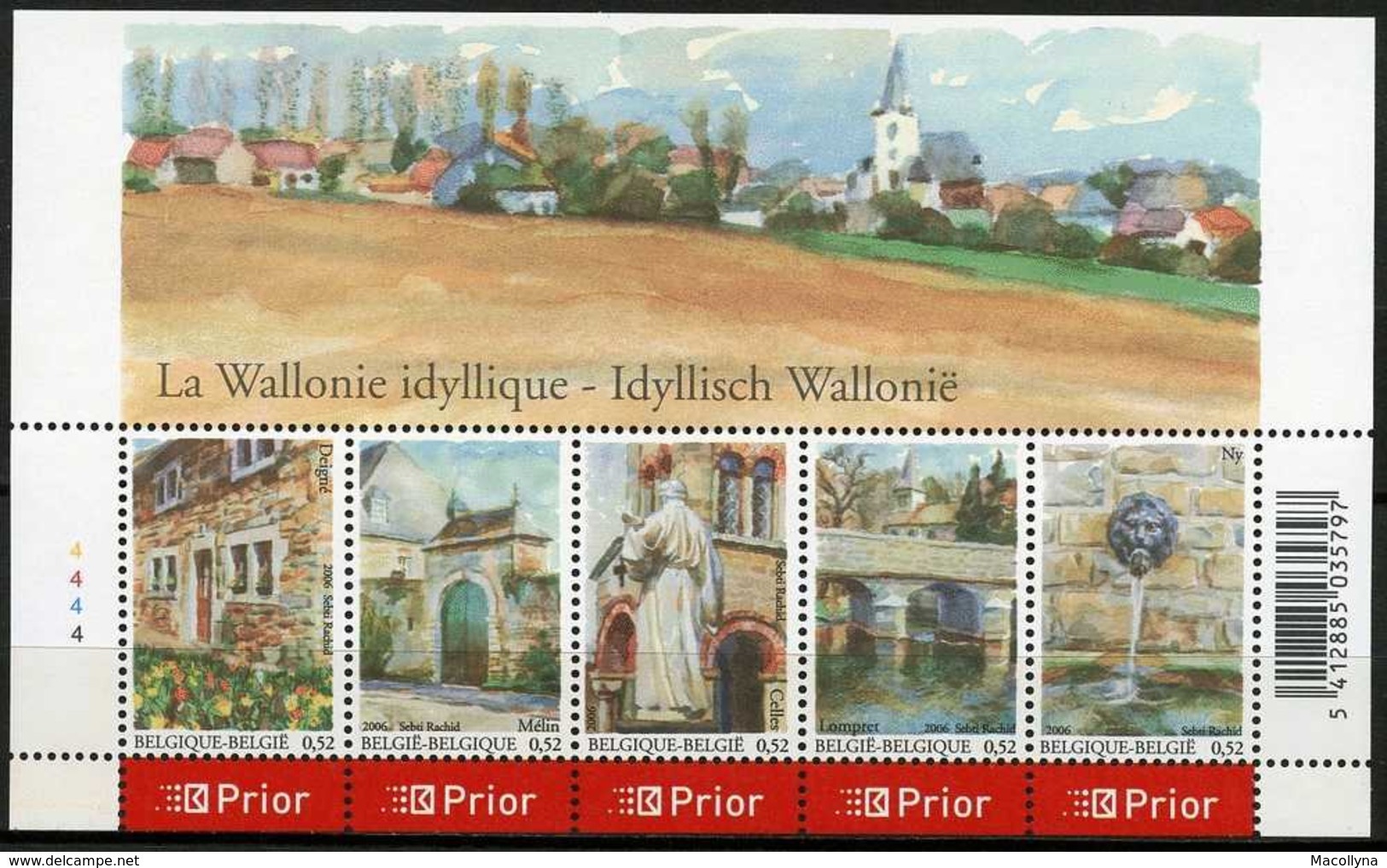 Blok 132** Idyllisch Wallonië - BF 132 MNH Bloc La Wallonie Idyllique Avec 3541/45** - 1961-2001