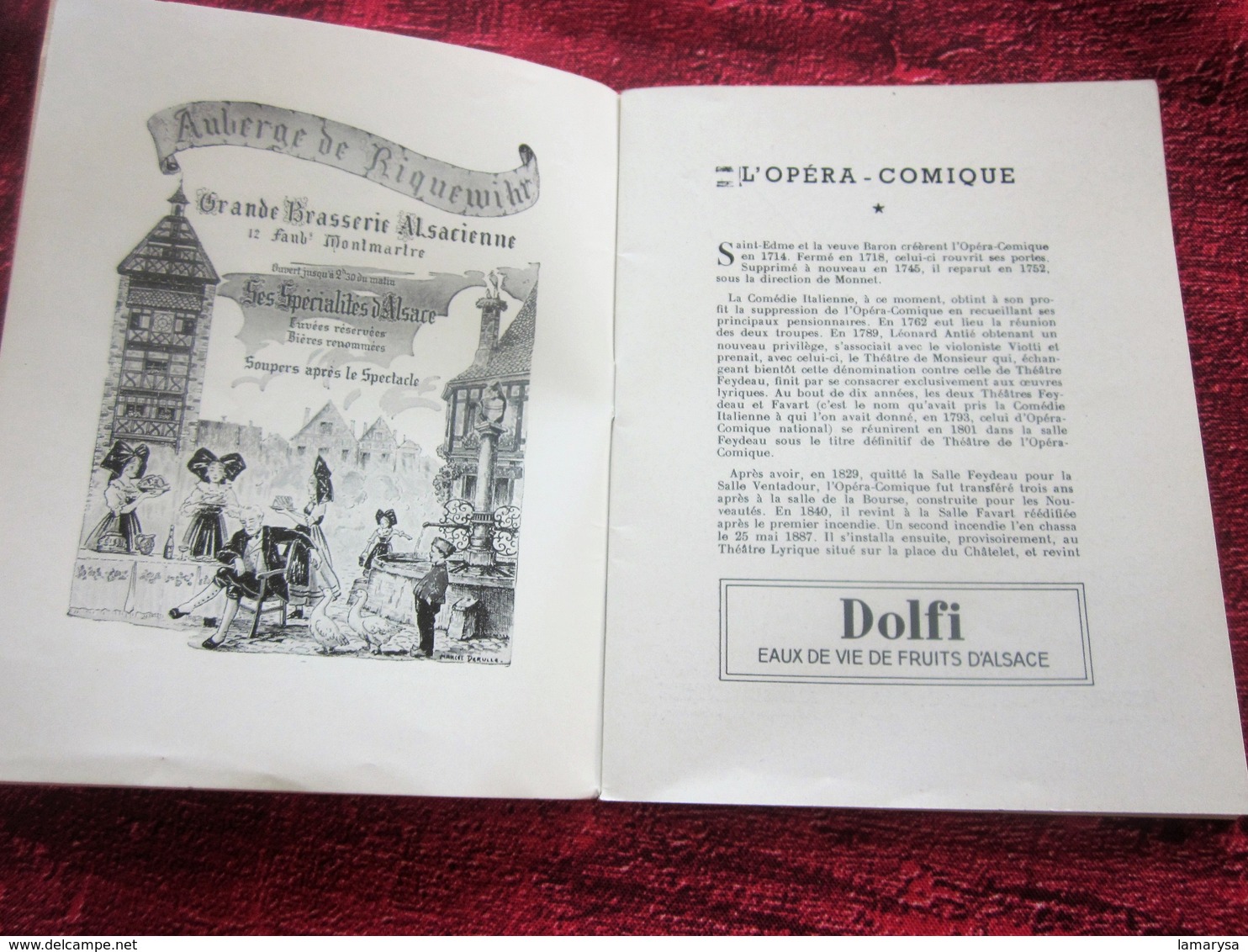 MIGNON 1951 PROGRAMME THÉÂTRE NATIONAL  OPÉRA COMIQUE DE PARIS -PUBS - PHOTOS COMÉDIENS ARTISTES - DANSE - VARIÉTÉS - Programmes