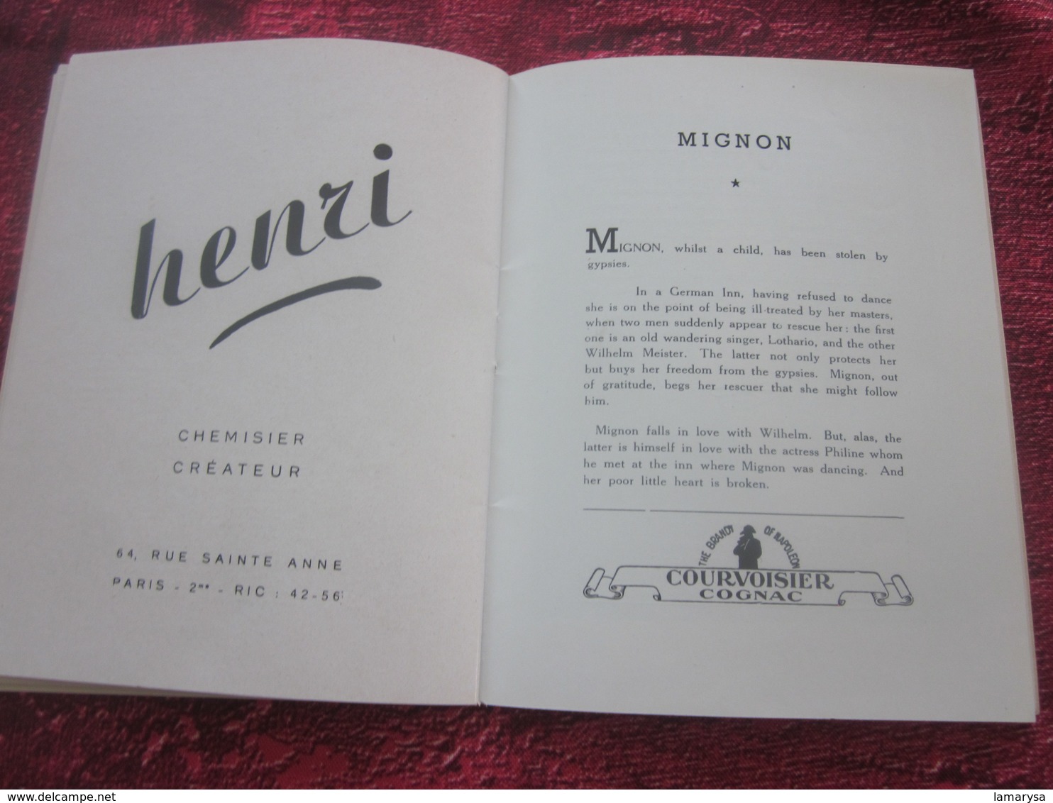 MIGNON 1951 PROGRAMME THÉÂTRE NATIONAL  OPÉRA COMIQUE DE PARIS -PUBS - PHOTOS COMÉDIENS ARTISTES - DANSE - VARIÉTÉS