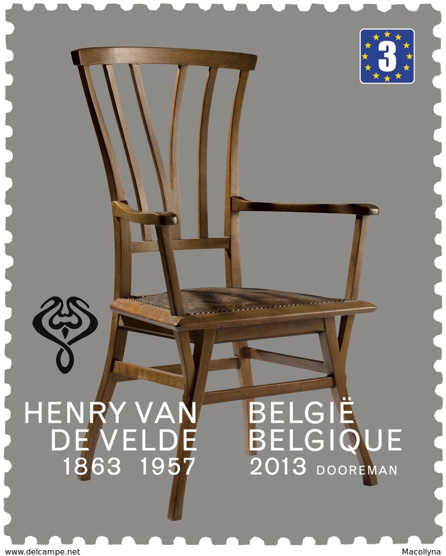 Blok 211** 150ste Verjaardag Van Henry Van De Velde 4365/66** / Chandelier + Chaise - Kandelaar + Stoel - 1961-2001