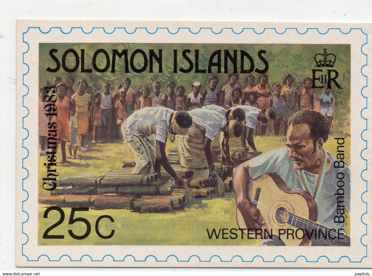 POSTE & FACTEURS 17 : Solomon Islands , Western Province , Bamboo Band ; Christmas 1983 ; 0,25 - Poste & Facteurs