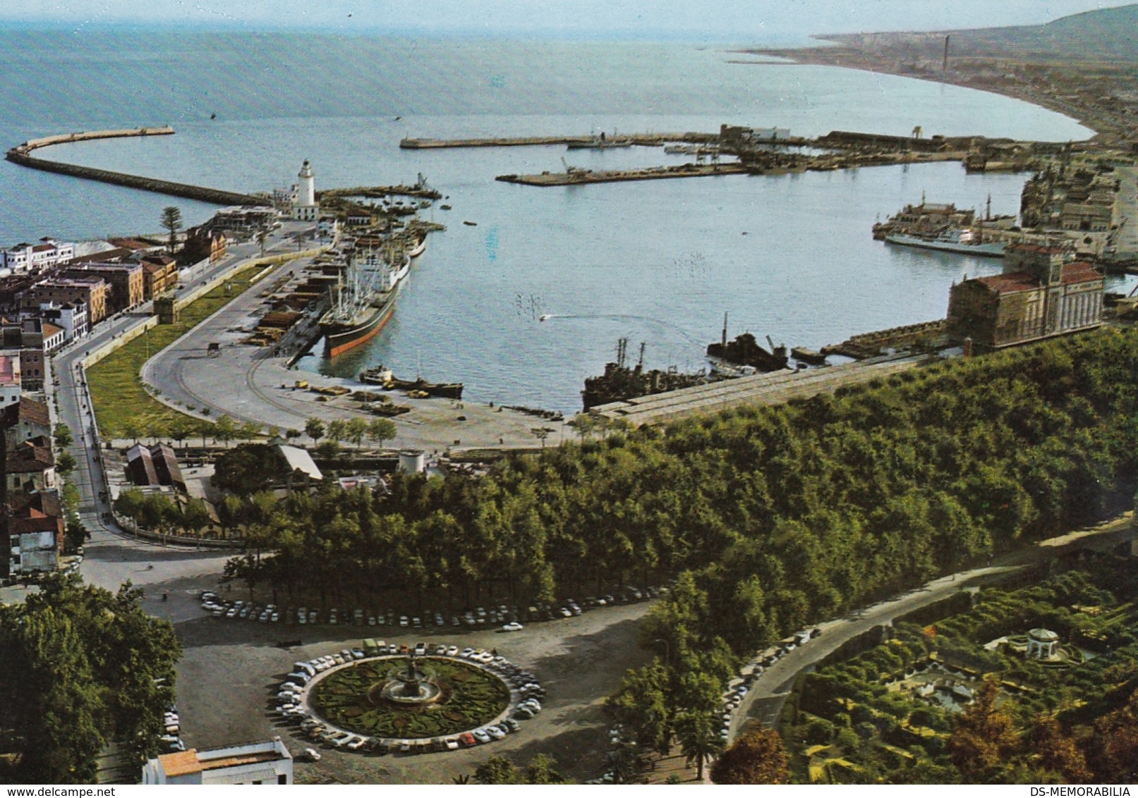 Malaga Spain Port Lighthouse Postcard Phare Leuchtturm Faro - Phares