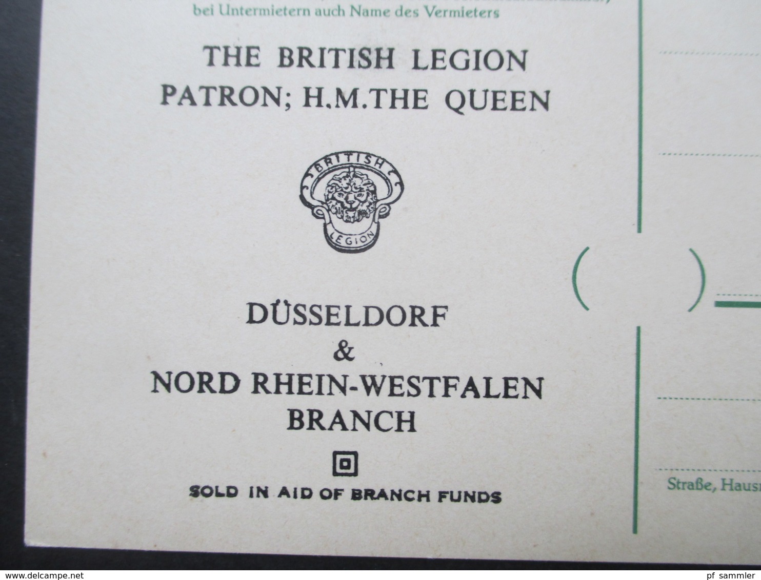 BRD Heuss GA Mit Privatem Zudruck The British Legion Patron H.M. The Queen. Good Wishes For Christmas And The New Year - Briefe U. Dokumente