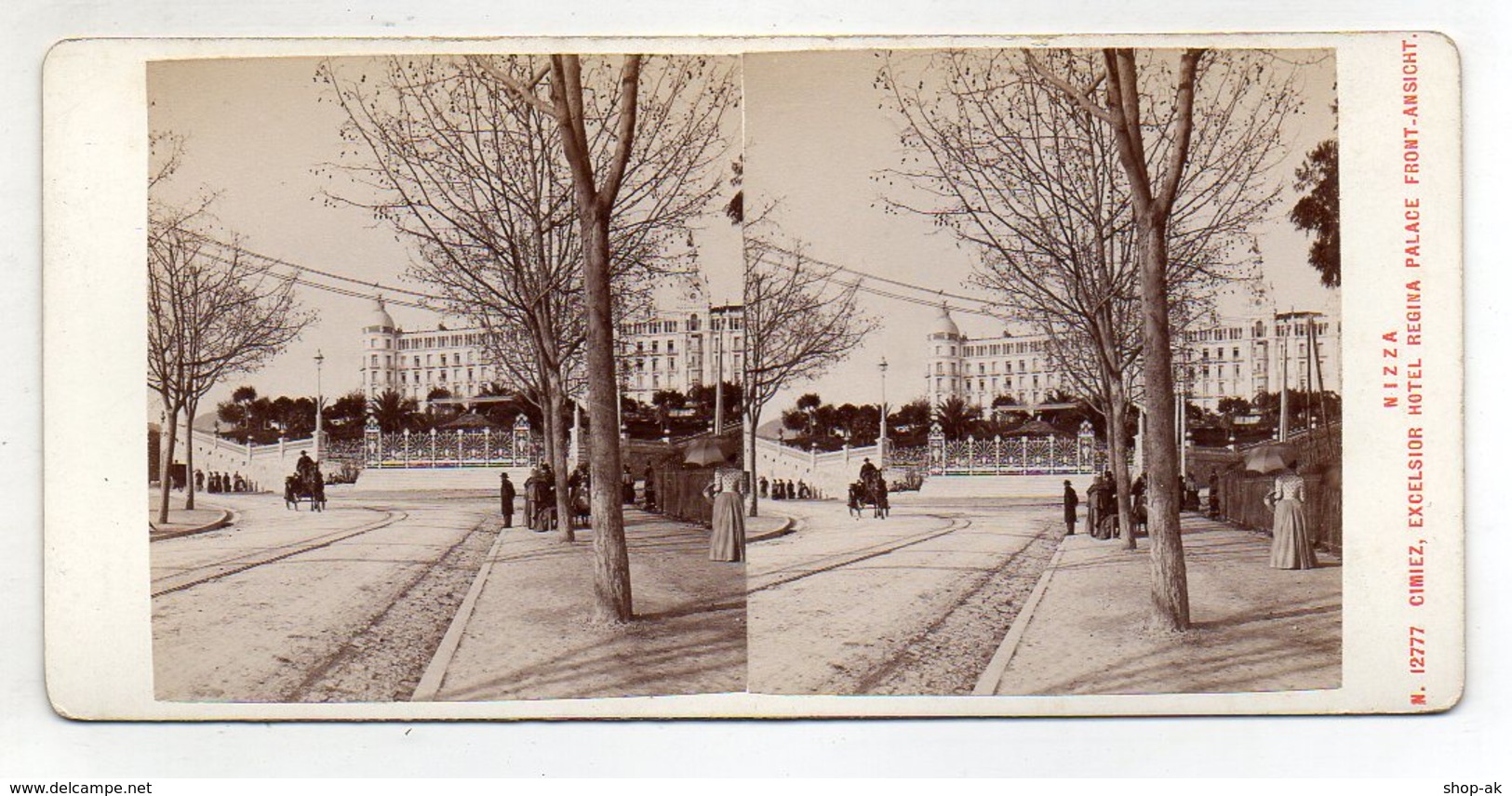 AK-1654/ Nizza Excelsior Hotel Regina Palace  Stereofoto V Alois Beer ~ 1900 - Stereo-Photographie