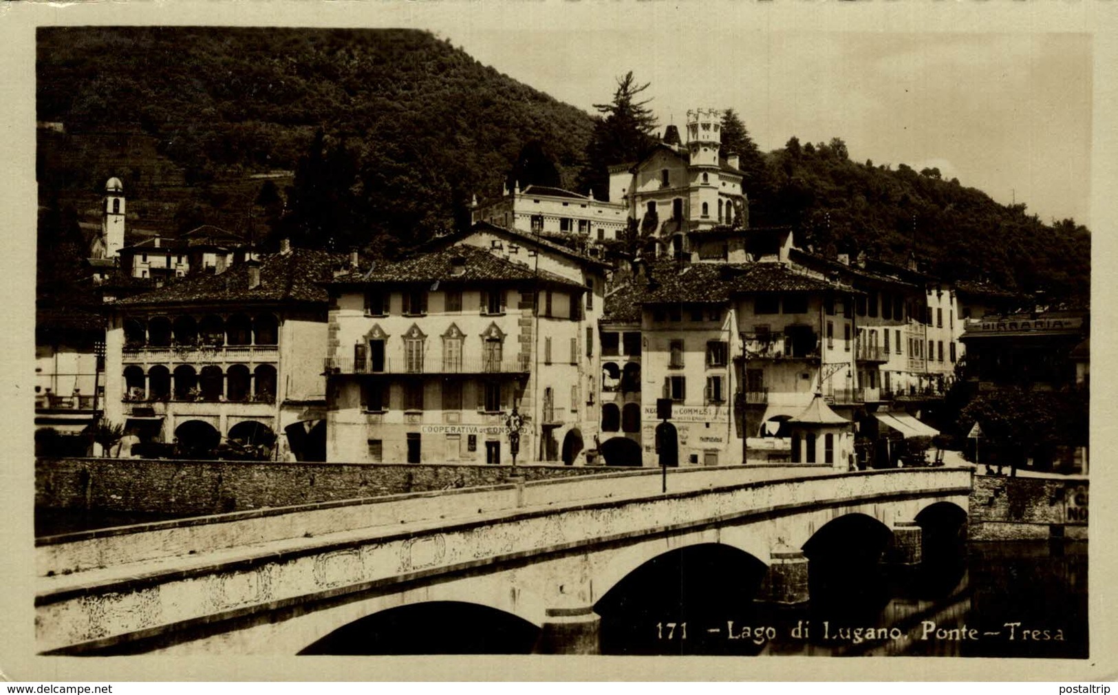 LAGO DI LUGANO PONTE TRESA  Suiza Switzerland Suisse Schweiz - Lugano