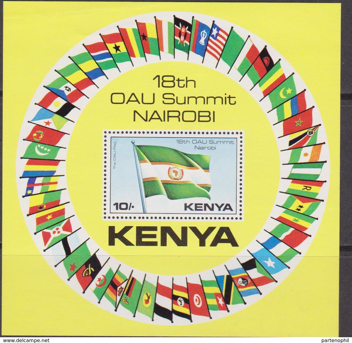 Kenia Bandiere Flags OUA Nairobi Set MNH - Francobolli