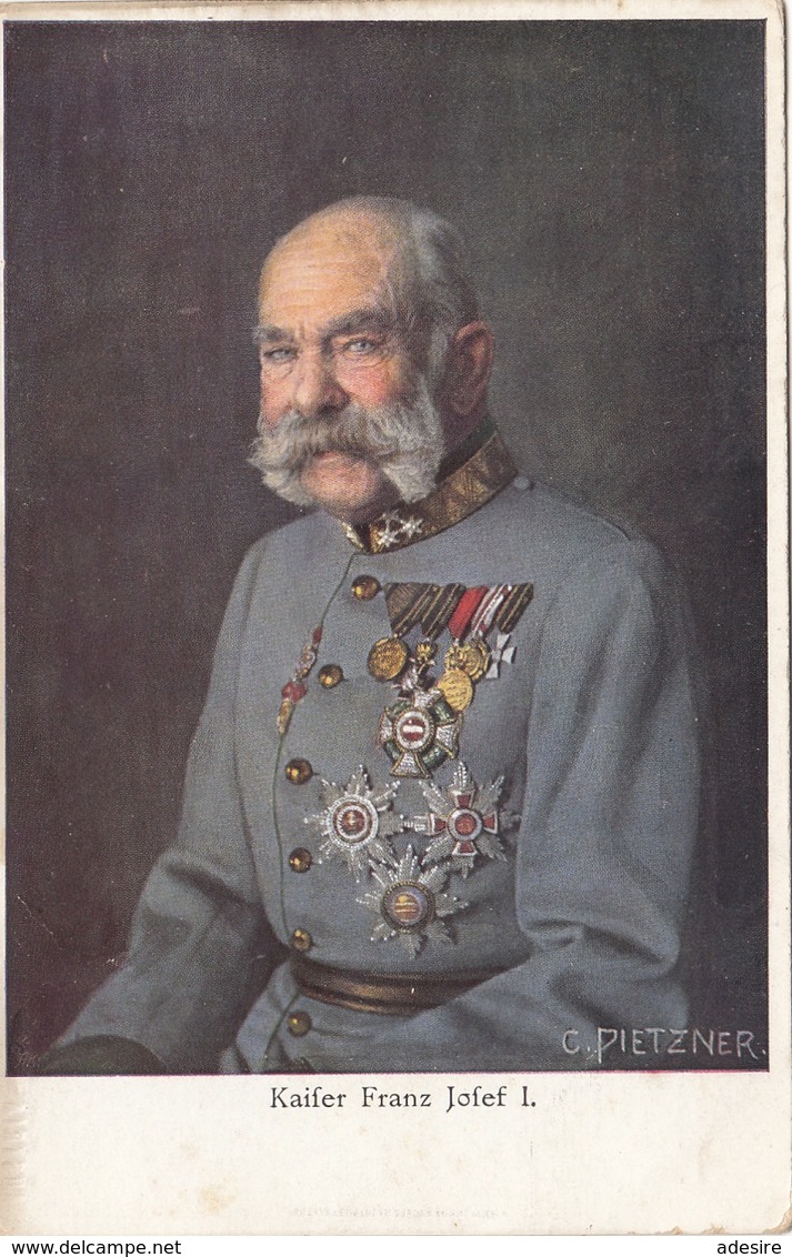 KAISER FRANZ JOSEF I., Künstlerkarte V. C.PIETZNER, Verlag B.K.W.I. - Königshäuser