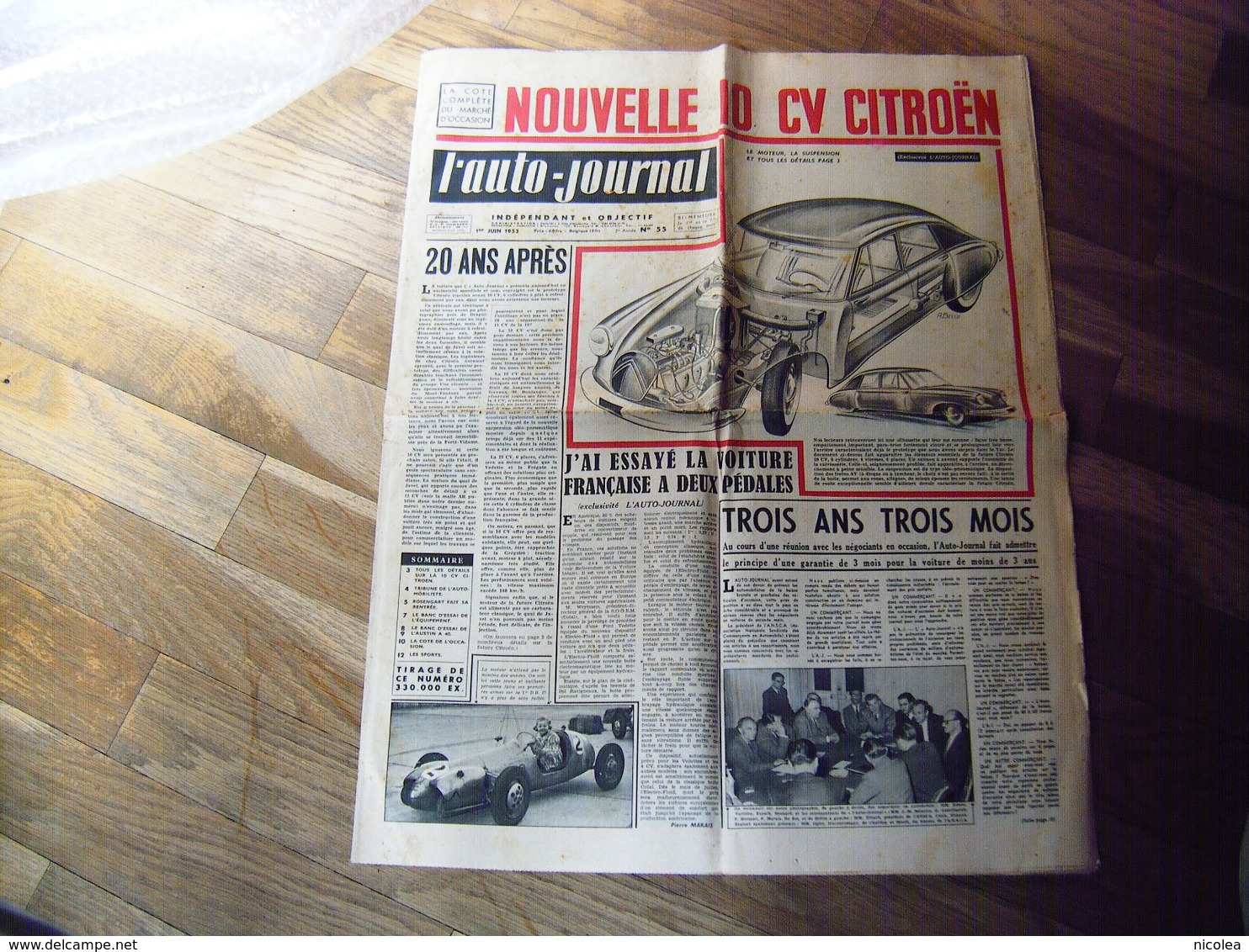 L'auto Journal 1952 N° 55 LA NOUVELLE 10 CV CITROEN ! ETAIT CE LE PROTOTYPE DE LA DS 19 ? - Auto