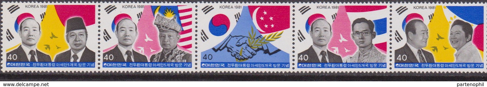 Korea South - Canada President Visit To Korea Set MNH / Flags Leaders - Francobolli