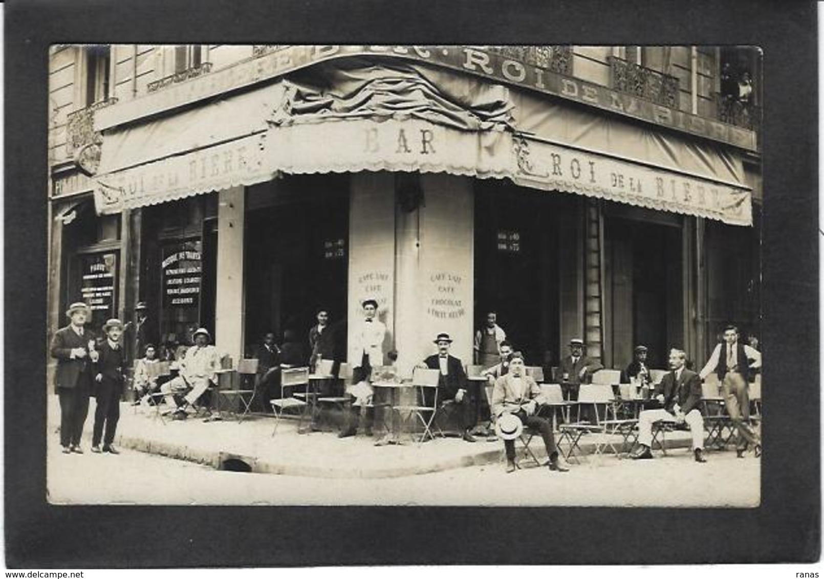 CPA Algérie Commerce Shop Front écrite Carte Photo RPPC - Alger