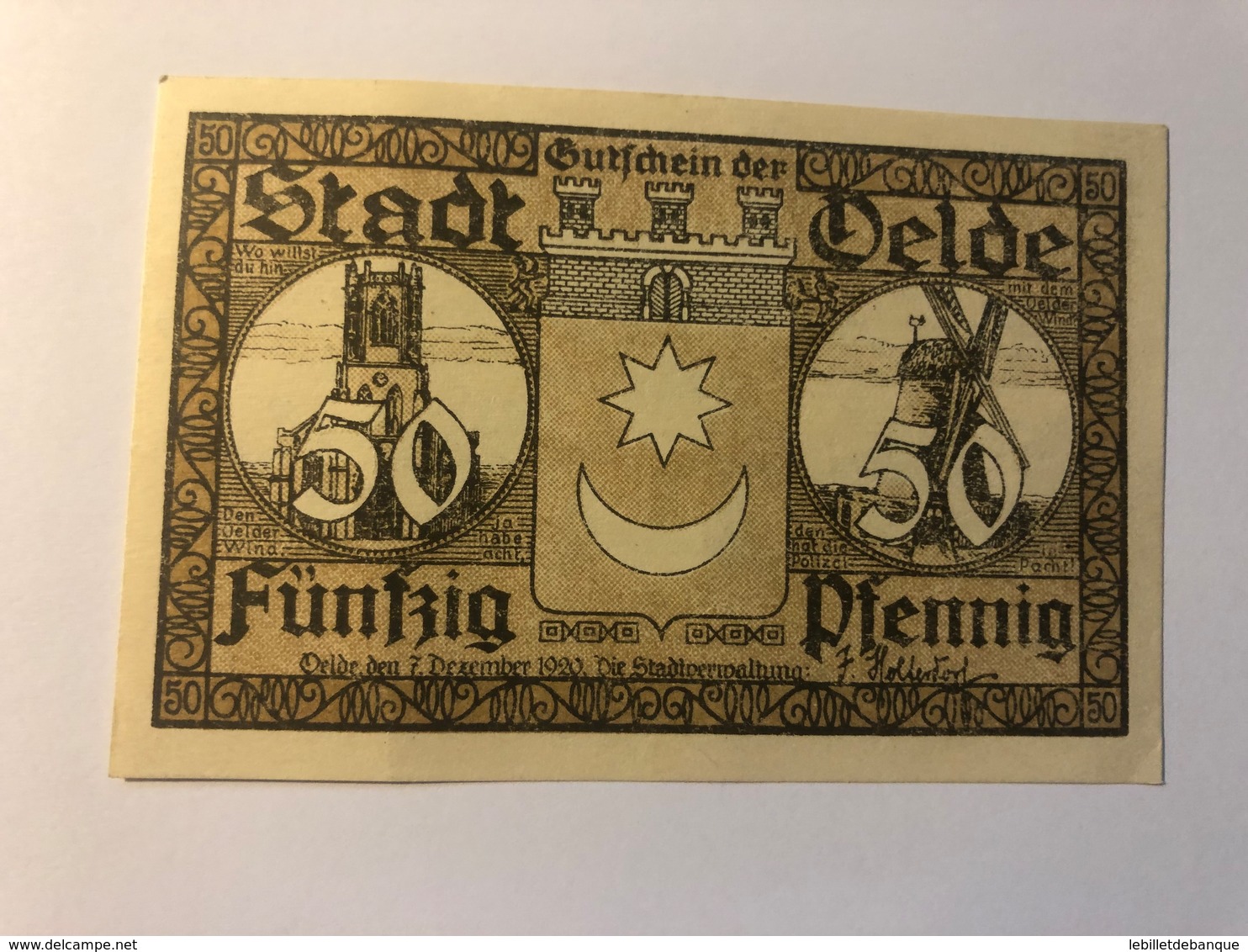 Allemagne Notgeld Delde 50 Pfennig - Collections