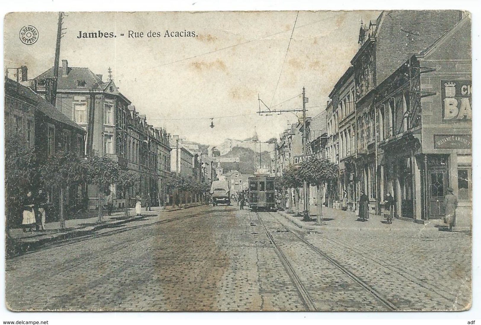 CPA JAMBES, TRAM TRAMWAY RUE DES ACACIAS, PROVINCE DE NAMUR, BELGIQUE - Namur