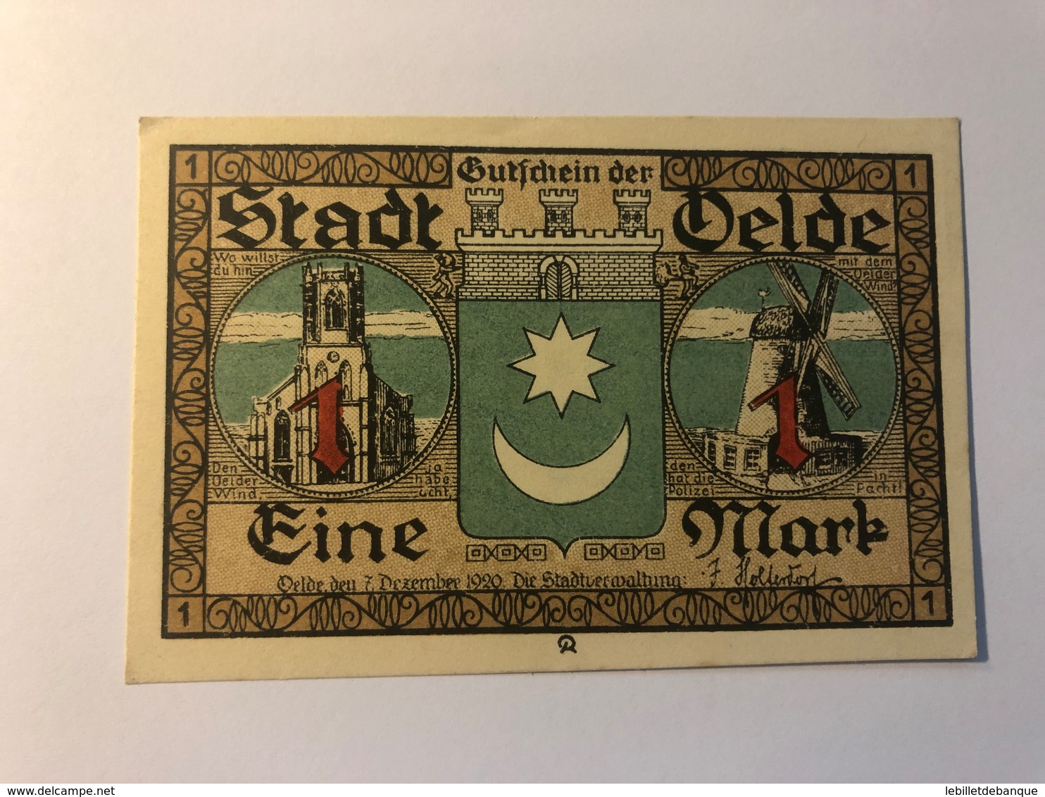 Allemagne Notgeld Delde 1 Mark - Collections