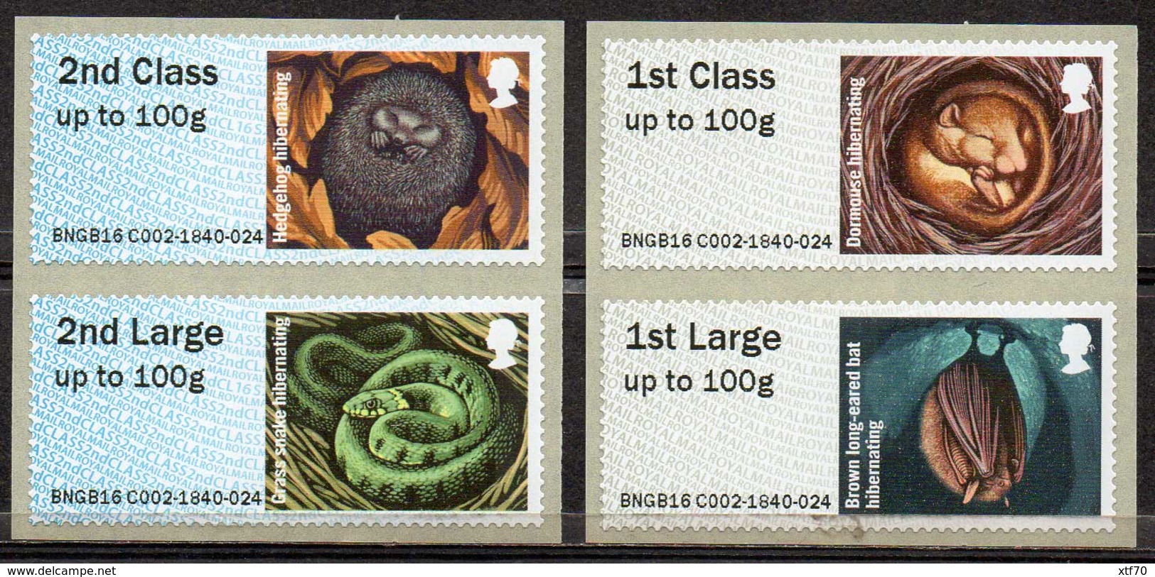 GREAT BRITAIN 2016 Post & Go: Hibernating Animals - Post & Go Stamps