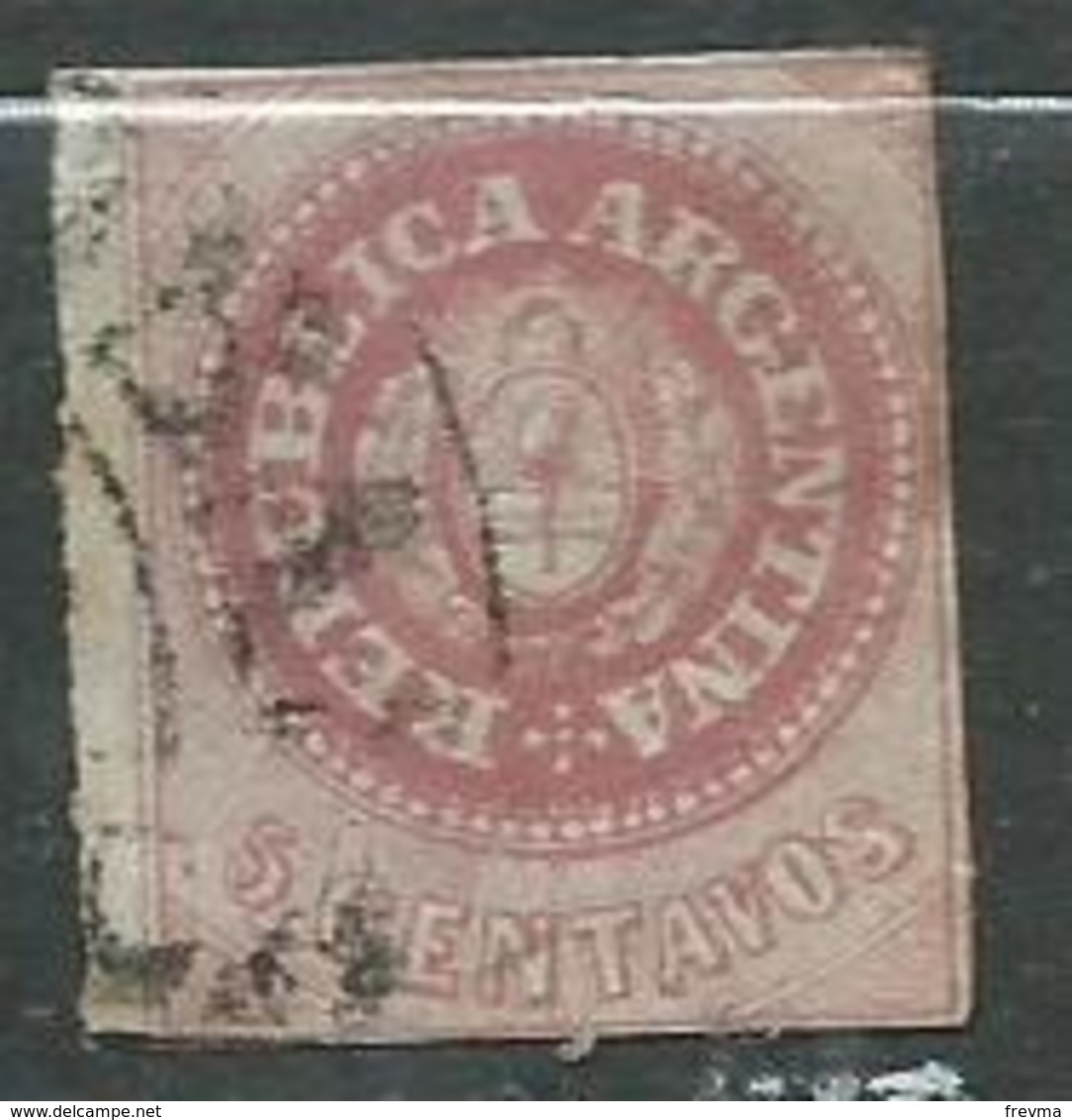 Timbre Argentine 1862-64 Yvt N° 5 Rose Violet - Gebruikt