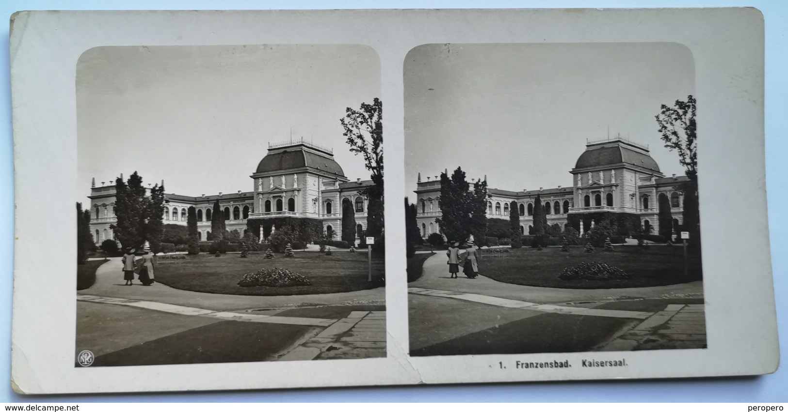 PHOTO STEREOSCOPIC STEREO FRANZENSBAD KAISERSAAL - Stereo-Photographie