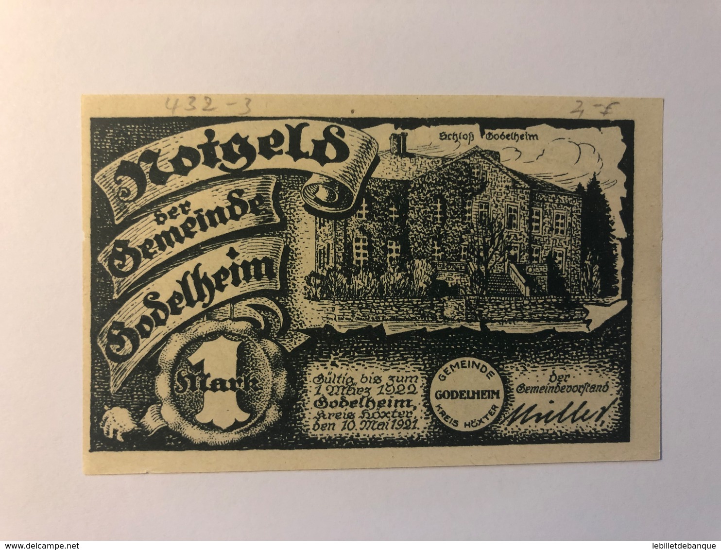 Allemagne Notgeld Godelheim 1 Mark - Collections