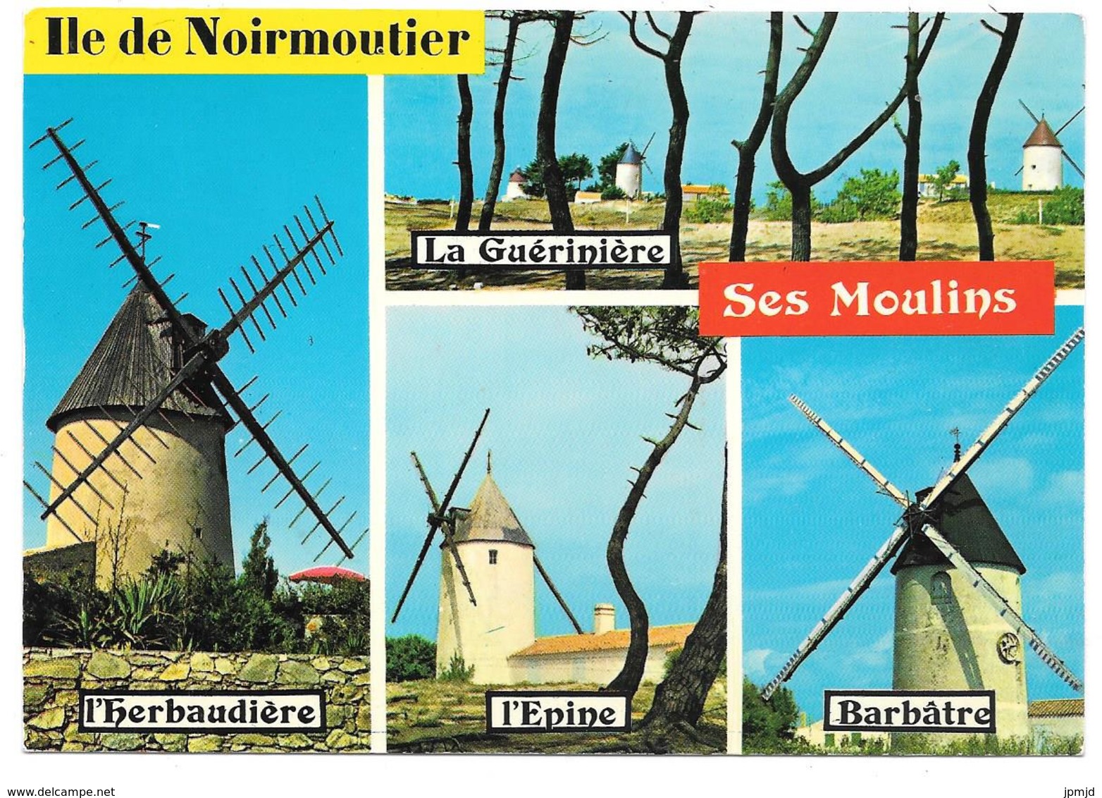 85 - Ile De Noirmoutier - Multivues: Les Moulins à Vent - Ed. Du Vieux Chouan N° V. 214 - 1986 - Ile De Noirmoutier