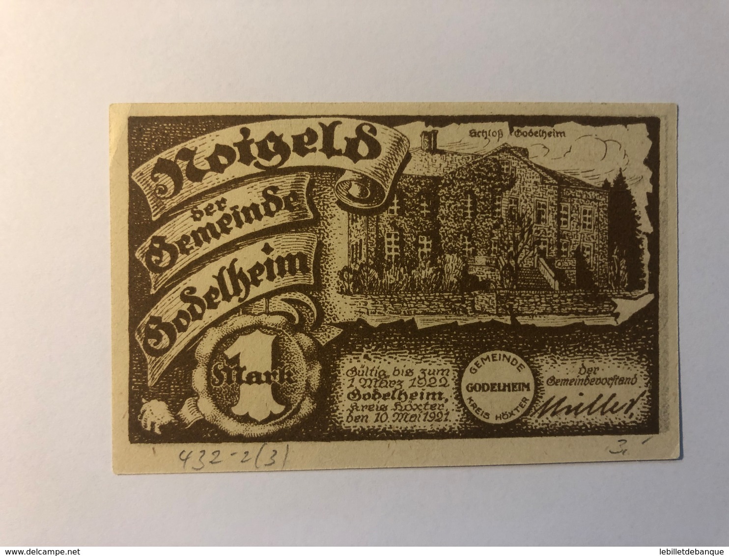 Allemagne Notgeld Godelheim 1 Mark - Collections