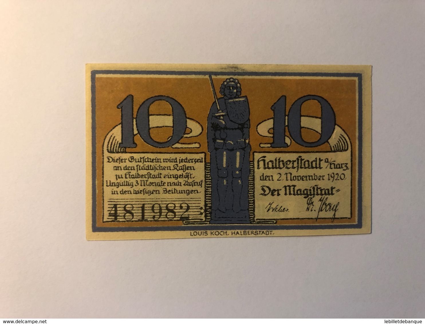 Allemagne Notgeld Halberstadt 10 Pfennig - Collections