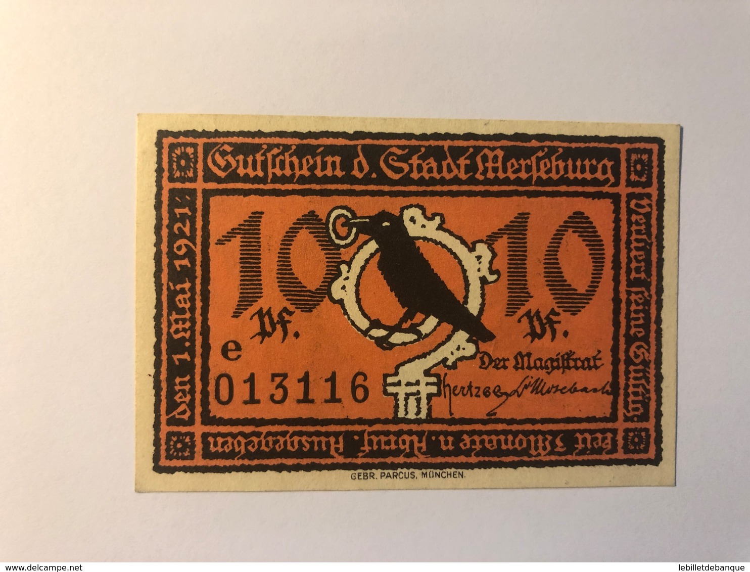 Allemagne Notgeld Merseburg 10 Pfennig - Collections