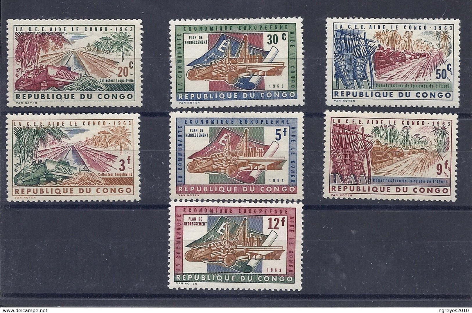 190031668   CONGO  YVERT    Nº  507/513  **/MNH - Ongebruikt