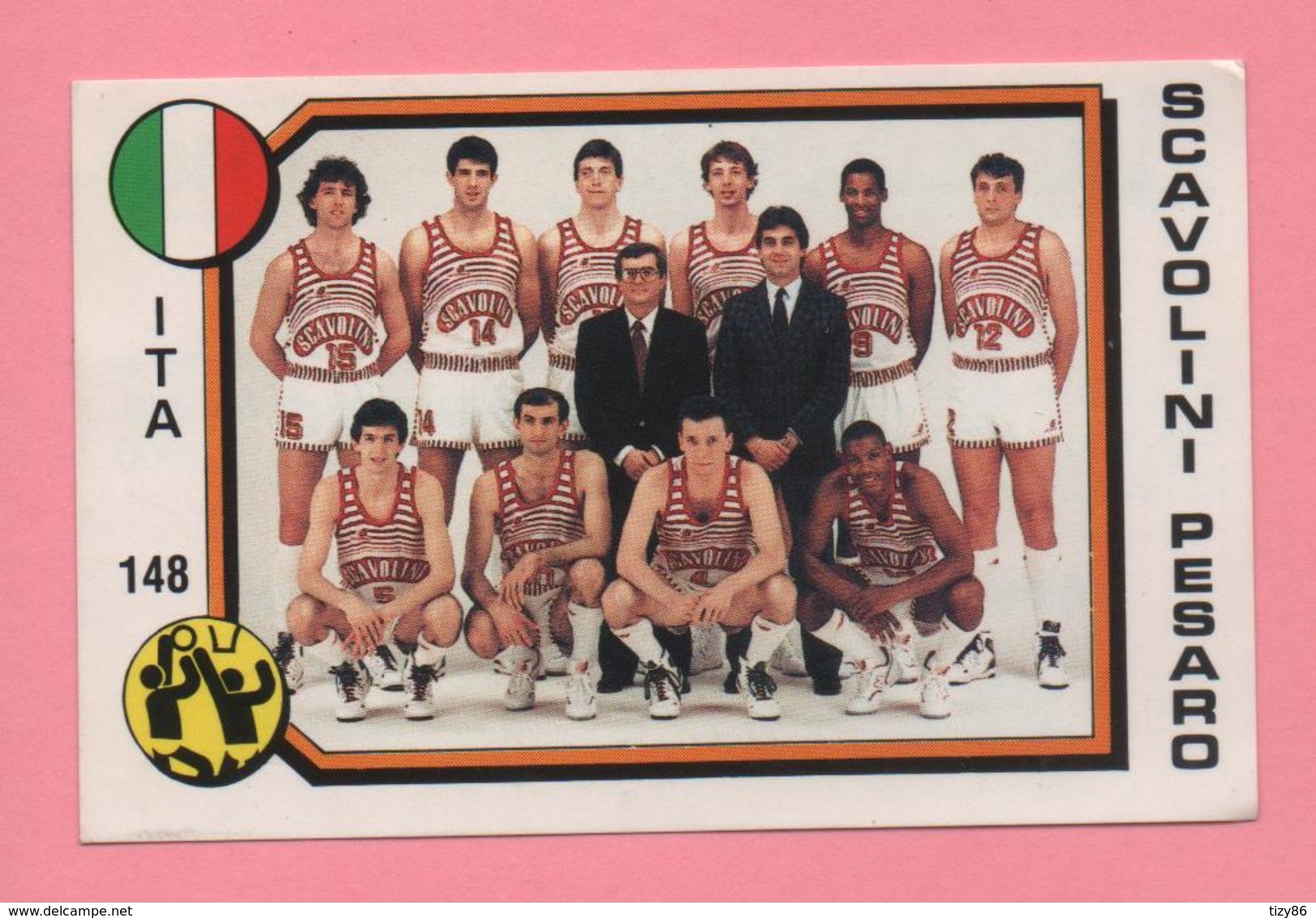 Figurina Panini 1988 N° 148 - Scavolini Pesaro - Basket - Altri & Non Classificati