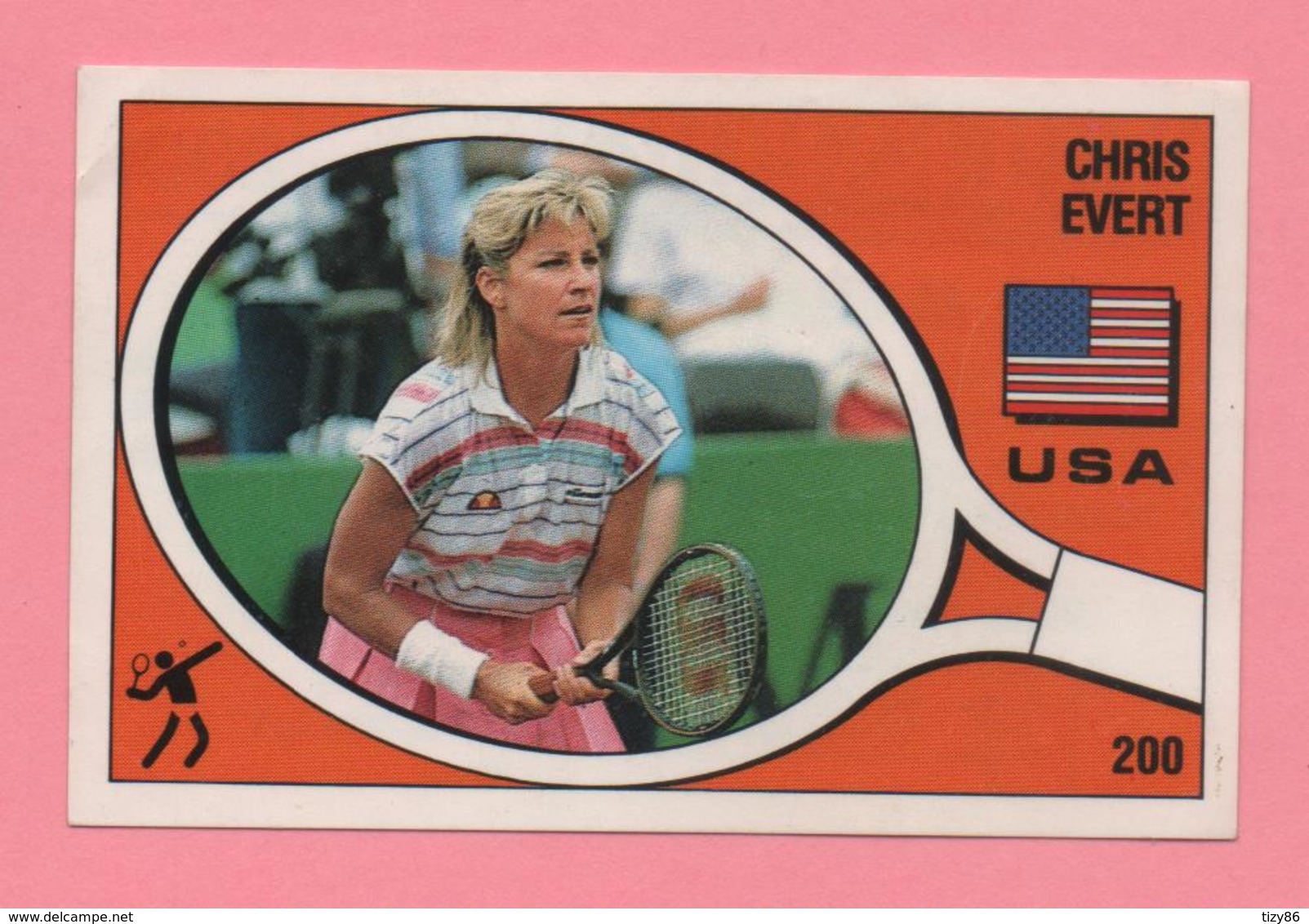Figurina Panini 1988 N° 200 - USA - Chris Evert - Tennis - Trading Cards