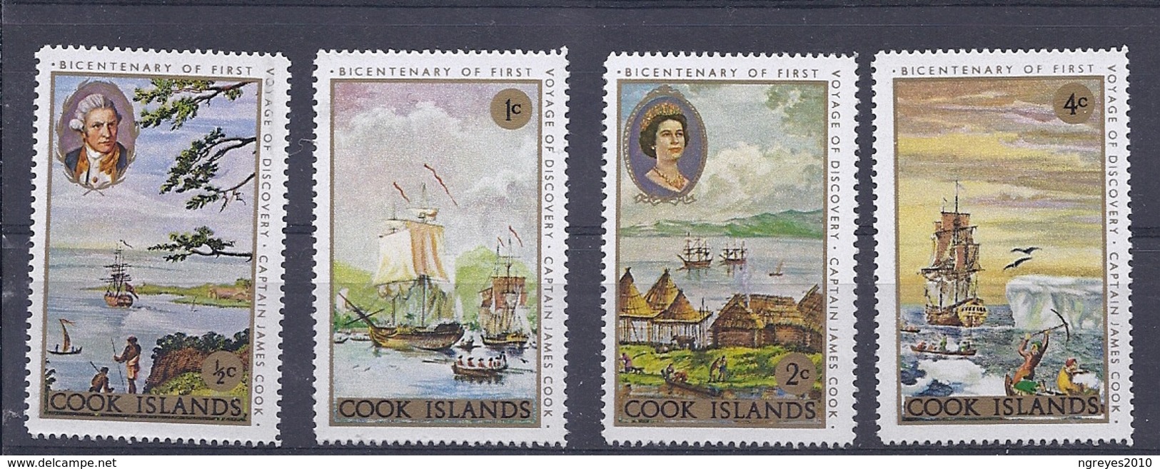 190031664   COOK ISLANDS  YVERT    Nº  182/5  **/MNH - Islas Cook