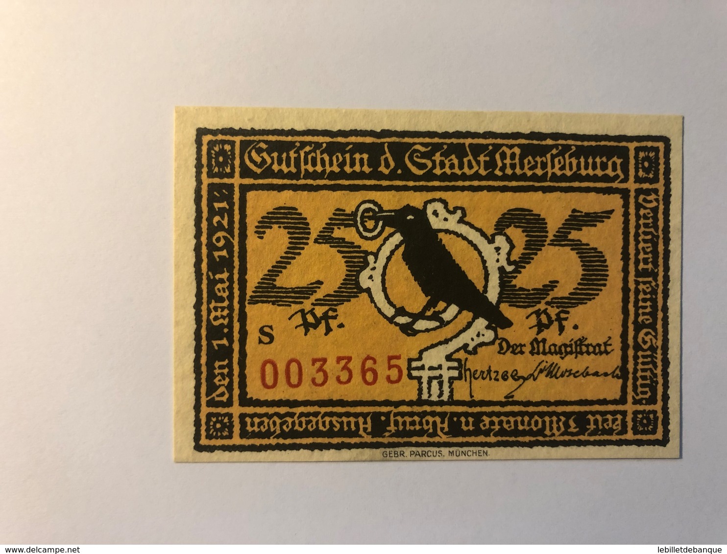 Allemagne Notgeld Merseburg 25 Pfennig - Collections