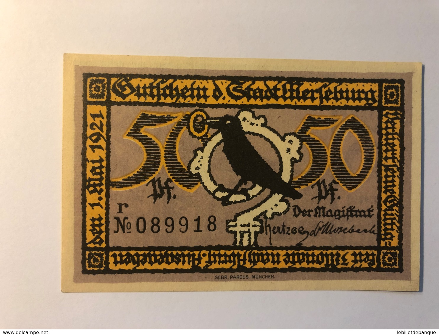 Allemagne Notgeld Merseburg 50 Pfennig - Verzamelingen