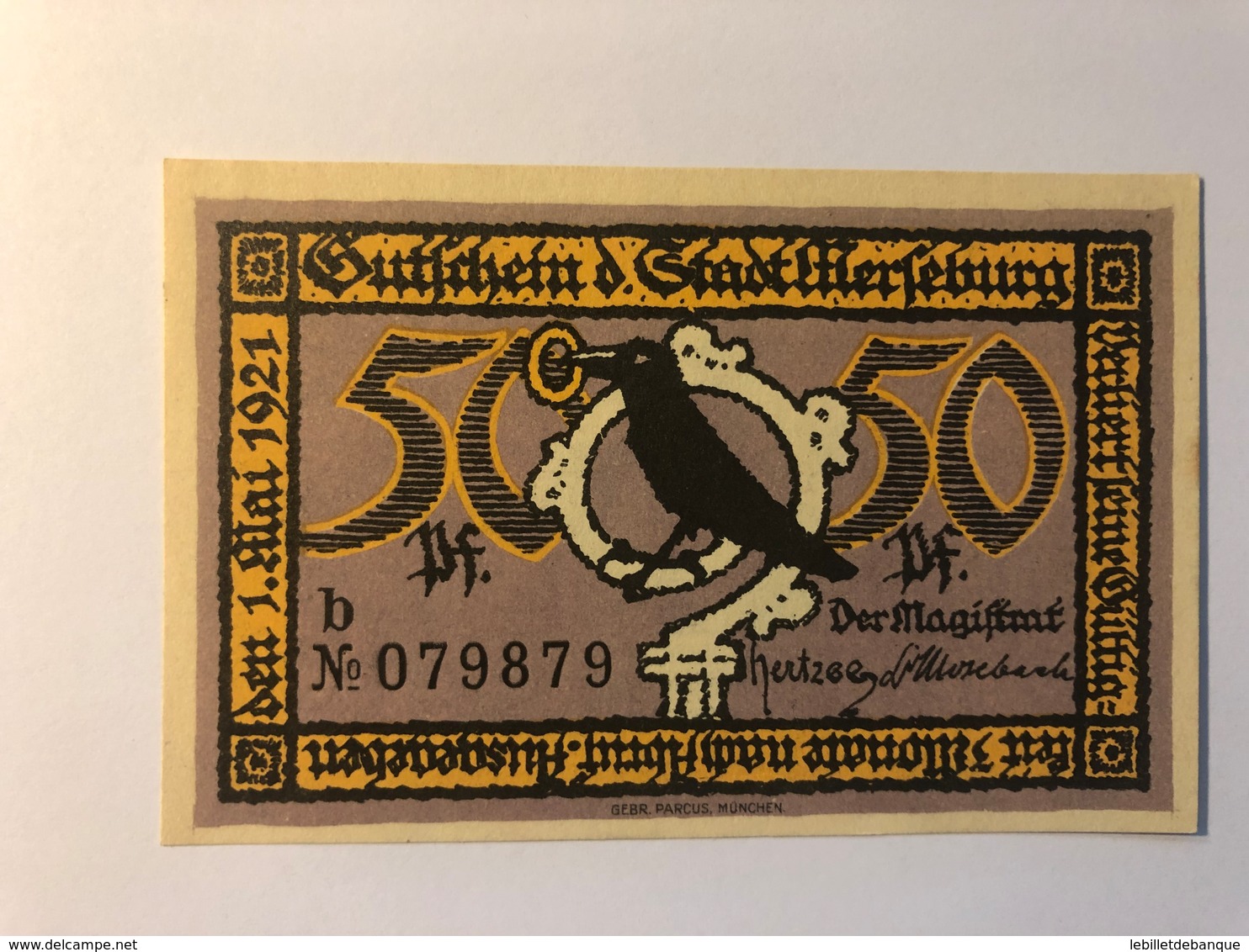 Allemagne Notgeld Merseburg 50 Pfennig - Collections